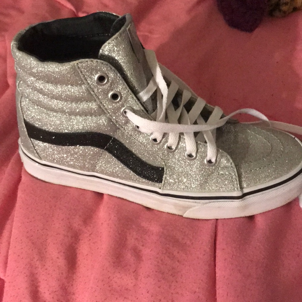 Sparkly high top vans